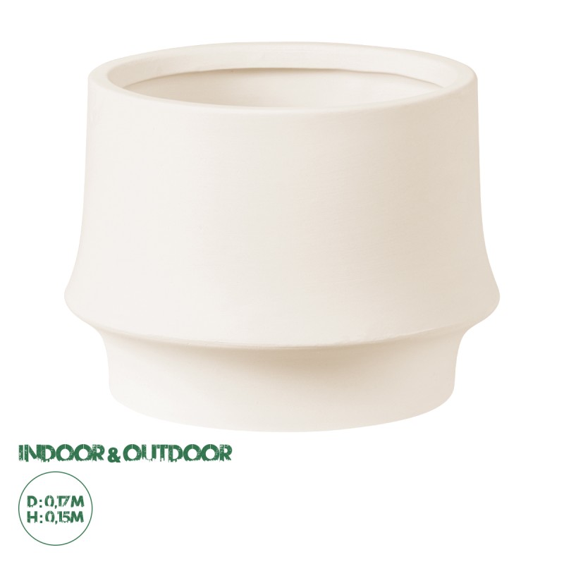 GloboStar® Artificial Garden VENICE 20448 Πήλινο Κεραμικό Κασπώ Γλάστρα - Flower Pot Μπεζ  Φ17cm x Υ15cm GloboStar® Artificial Garden VENICE 20448 Πήλινο Κεραμικό Κασπώ Γλάστρα - Flower Pot Μπεζ  Φ17cm x Υ15cm