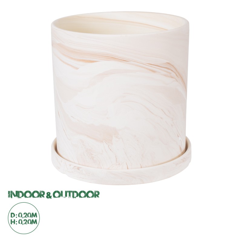 GloboStar® Artificial Garden LINDOS 20450 Πήλινο Κεραμικό Κασπώ Γλάστρα - Flower Pot Απαλό Ροζ Φ20cm x Υ20cm GloboStar® Artificial Garden LINDOS 20450 Πήλινο Κεραμικό Κασπώ Γλάστρα - Flower Pot Απαλό Ροζ Φ20cm x Υ20cm