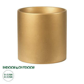 GloboStar® Artificial Garden CHANIA 20453 Πήλινο Κεραμικό Κασπώ Γλάστρα - Flower Pot Χρυσό Φ15cm x Υ15cm GloboStar® Artificial Garden CHANIA 20453 Πήλινο Κεραμικό Κασπώ Γλάστρα - Flower Pot Χρυσό Φ15cm x Υ15cm