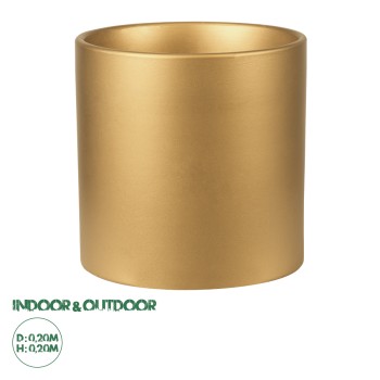 GloboStar® Artificial Garden CHANIA 20454 Πήλινο Κεραμικό Κασπώ Γλάστρα - Flower Pot Χρυσό Φ20cm x Υ20cm GloboStar® Artificial Garden CHANIA 20454 Πήλινο Κεραμικό Κασπώ Γλάστρα - Flower Pot Χρυσό Φ20cm x Υ20cm