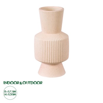 GloboStar® Artificial Garden CAPRI 20468 Πήλινο Κεραμικό Κασπώ Γλάστρα - Flower Pot Απαλό Μπεζ Φ7.5cm x Υ20cm GloboStar® Artificial Garden CAPRI 20468 Πήλινο Κεραμικό Κασπώ Γλάστρα - Flower Pot Απαλό Μπεζ Φ7.5cm x Υ20cm