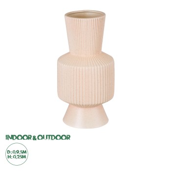 GloboStar® Artificial Garden CAPRI 20470 Πήλινο Κεραμικό Κασπώ Γλάστρα - Flower Pot Απαλό Μπεζ Φ9.5cm x Υ25cm GloboStar® Artificial Garden CAPRI 20470 Πήλινο Κεραμικό Κασπώ Γλάστρα - Flower Pot Απαλό Μπεζ Φ9.5cm x Υ25cm