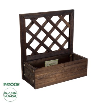 GloboStar® Artificial Garden SIKINOS 20477 Επιτοίχιο Ξύλινο Κασπώ Γλάστρα - Flower Pot Καφέ Φ38cm x Υ45cm GloboStar® Artificial Garden SIKINOS 20477 Επιτοίχιο Ξύλινο Κασπώ Γλάστρα - Flower Pot Καφέ Φ38cm x Υ45cm