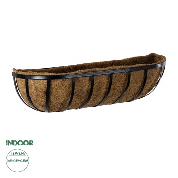 GloboStar® Artificial Garden OINOUSSES 20481 Επιτοίχιο Κασπώ Γλάστρα - Flower Pot από Φλοιό Καρύδας Καφέ Μ61cm x Π19cm x Υ18cm GloboStar® Artificial Garden OINOUSSES 20481 Επιτοίχιο Κασπώ Γλάστρα - Flower Pot από Φλοιό Καρύδας Καφέ Μ61cm x Π19cm x Υ18cm