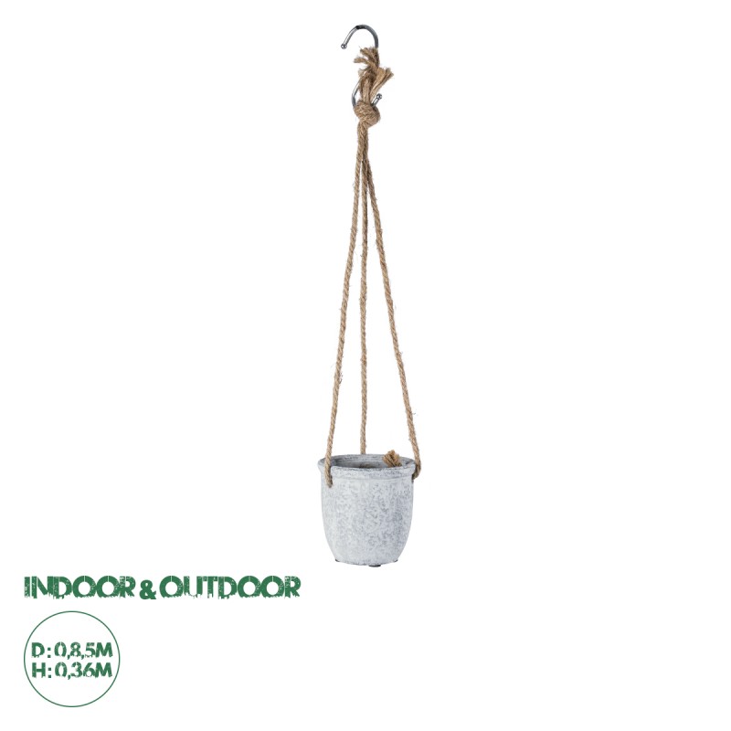 GloboStar® Artificial Garden SCORPIOS 20491 Κρεμαστό Πήλινο Κεραμικό Κασπώ Γλάστρα - Flower Pot Γκρι Φ8.5cm x Υ36cm GloboStar® Artificial Garden SCORPIOS 20491 Κρεμαστό Πήλινο Κεραμικό Κασπώ Γλάστρα - Flower Pot Γκρι Φ8.5cm x Υ36cm