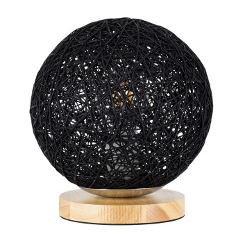 GloboStar® OCEANA 01338 Μοντέρνο Επιτραπέζιο Φωτιστικό Πορτατίφ Μονόφωτο 1 x E27 IP20 Μαύρο Ρατάν με Μπεζ Ξύλο - M20 x Π20 x Υ22cm GloboStar® OCEANA 01338 Μοντέρνο Επιτραπέζιο Φωτιστικό Πορτατίφ Μονόφωτο 1 x E27 IP20 Μαύρο Ρατάν με Μπεζ Ξύλο - M20 x Π20 x Υ22cm