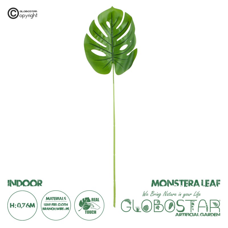 GloboStar® Artificial Garden MONSTERA LEAF 20223 - Τεχνητό Διακοσμητικό Φύλο Μονστέρας Π16 x Υ76cm GloboStar® Artificial Garden MONSTERA LEAF 20223 - Τεχνητό Διακοσμητικό Φύλο Μονστέρας Π16 x Υ76cm