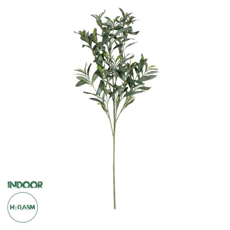 GloboStar® Artificial Garden OLIVE TREE BRANCH 20234 Τεχνητό Διακοσμητικό Κλαδί Ελιάς Π30 x Υ65cm