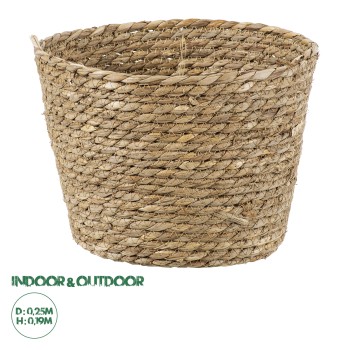 GloboStar® Artificial Garden PATMOS 20271 Διακοσμητικό Πλεκτό Καλάθι - Κασπώ Γλάστρα - Flower Pot Μπεζ Φ25cm x Υ19cm GloboStar® Artificial Garden PATMOS 20271 Διακοσμητικό Πλεκτό Καλάθι - Κασπώ Γλάστρα - Flower Pot Μπεζ Φ25cm x Υ19cm