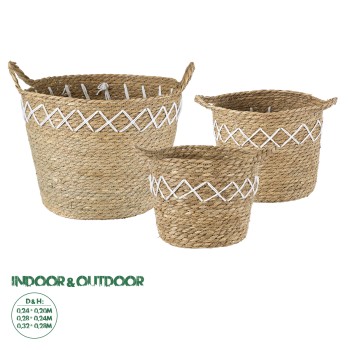 GloboStar® Artificial Garden ZAKYNTHOS 20336 ΣΕΤ 3 Διακοσμητικά Πλεκτά Καλάθια - Κασπώ Γλάστρες - Flower Pots Μπεζ με Μακραμέ A:Φ24cm x Υ20cm B:Φ28cm x Υ24cm C:Φ32cm x Υ28cm GloboStar® Artificial Garden ZAKYNTHOS 20336 ΣΕΤ 3 Διακοσμητικά Πλεκτά Καλάθια - Κασπώ Γλάστρες - Flower Pots Μπεζ με Μακραμέ A:Φ24cm x Υ20cm B:Φ28cm x Υ24cm C:Φ32cm x Υ28cm