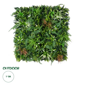 GloboStar® Artificial Garden JUNGLE FERN 20351 Τεχνητό Διακοσμητικό Πάνελ Φυλλωσιάς - Κάθετος Κήπος σύνθεση Ζούγκλα Φτέρης Μ100 x Π100 x Υ20cm GloboStar® Artificial Garden JUNGLE FERN 20351 Τεχνητό Διακοσμητικό Πάνελ Φυλλωσιάς - Κάθετος Κήπος σύνθεση Ζούγκλα Φτέρης Μ100 x Π100 x Υ20cm