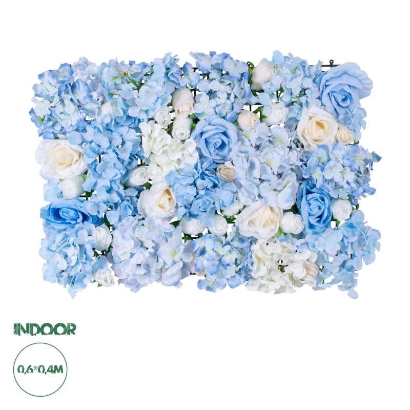 GloboStar® Artificial Garden ROSES STORY 20353 Τεχνητό Διακοσμητικό Πάνελ Λουλουδιών - Κάθετος Κήπος σύνθεση Μπλε & Μπεζ Τριαντάφυλλα Μ40 x Π60 x Υ10cm GloboStar® Artificial Garden ROSES STORY 20353 Τεχνητό Διακοσμητικό Πάνελ Λουλουδιών - Κάθετος Κήπος σύνθεση Μπλε & Μπεζ Τριαντάφυλλα Μ40 x Π60 x Υ10cm