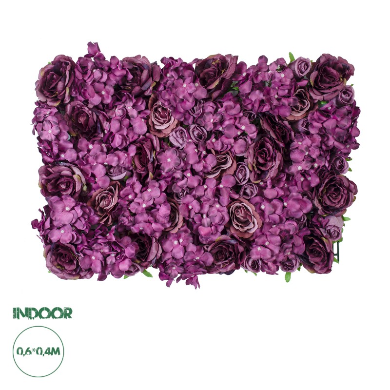 GloboStar® Artificial Garden ROSES STORY 20356 Τεχνητό Διακοσμητικό Πάνελ Λουλουδιών - Κάθετος Κήπος σύνθεση Φουξ & Βυσσινί Τριαντάφυλλα Μ40 x Π60 x Υ10cm GloboStar® Artificial Garden ROSES STORY 20356 Τεχνητό Διακοσμητικό Πάνελ Λουλουδιών - Κάθετος Κήπος σύνθεση Φουξ & Βυσσινί Τριαντάφυλλα Μ40 x Π60 x Υ10cm