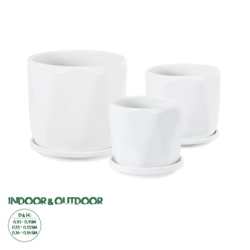 GloboStar® Artificial Garden KARPATHOS 20463 ΣΕΤ 3 Πήλινα Κεραμικά Κασπώ Γλάστρες - Flower Pots Λευκό A:Φ10cm x Υ10cm B:Φ13cm x Υ13.5cm C:Φ16cm x Υ16.5cm GloboStar® Artificial Garden KARPATHOS 20463 ΣΕΤ 3 Πήλινα Κεραμικά Κασπώ Γλάστρες - Flower Pots Λευκό A:Φ10cm x Υ10cm B:Φ13cm x Υ13.5cm C:Φ16cm x Υ16.5cm