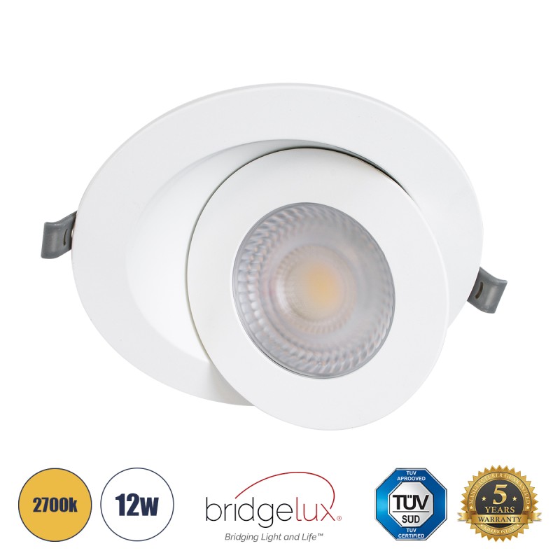 GLOBOSTAR® LEXIS JOINT 60989 Χωνευτό Κινούμενο Downlight Σποτ LED 12W 1140lm 45° AC 220-240V Αδιάβροχο IP44 Θερμό Λευκό 2700K - Bridgelux SMD Chip & TÜV SÜD Driver - Λευκό Ματ - Μ15.8 x Π15.8 x Υ13cm / Q13cm - 5 Χρόνια Εγγύηση GLOBOSTAR® LEXIS JOINT 60989 Χωνευτό Κινούμενο Downlight Σποτ LED 12W 1140lm 45° AC 220-240V Αδιάβροχο IP44 Θερμό Λευκό 2700K - Bridgelux SMD Chip & TÜV SÜD Driver - Λευκό Ματ - Μ15.8 x Π15.8 x Υ13cm / Q13cm - 5 Χρόνια Εγγύηση