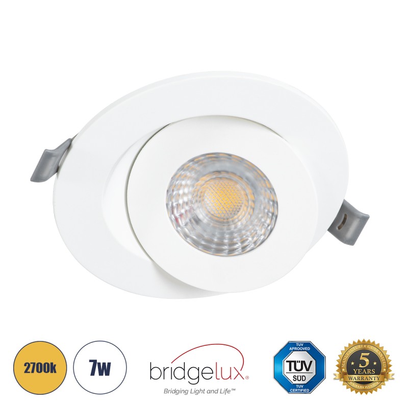 GLOBOSTAR® LEXIS JOINT 60991 Χωνευτό Κινούμενο Downlight Σποτ LED 7W 660lm 45° AC 220-240V Αδιάβροχο IP44 Θερμό Λευκό 2700K - Bridgelux SMD Chip & TÜV SÜD Driver - Λευκό Ματ - Μ12 x Π12 x Υ3.1cm / Q9cm - 5 Χρόνια Εγγύηση GLOBOSTAR® LEXIS JOINT 60991 Χωνευτό Κινούμενο Downlight Σποτ LED 7W 660lm 45° AC 220-240V Αδιάβροχο IP44 Θερμό Λευκό 2700K - Bridgelux SMD Chip & TÜV SÜD Driver - Λευκό Ματ - Μ12 x Π12 x Υ3.1cm / Q9cm - 5 Χρόνια Εγγύηση