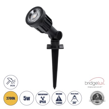 GLOBOSTAR® GARDENINI 61543 Φωτιστικό Σποτ για Φυτά - Δέντρα με Βάση Κήπου / Καρφωτό LED 5W 650lm 38° DC 24V Αδιάβροχο IP68 Θερμό Λευκό 2700K Dimmable - Lumileds SMD Chip - Μαύρο - Μ5.5 x Π5.5 x Υ13.5cm - 3 Χρόνια Εγγύηση GLOBOSTAR® GARDENINI 61543 Φωτιστικό Σποτ για Φυτά - Δέντρα με Βάση Κήπου / Καρφωτό LED 5W 650lm 38° DC 24V Αδιάβροχο IP68 Θερμό Λευκό 2700K Dimmable - Lumileds SMD Chip - Μαύρο - Μ5.5 x Π5.5 x Υ13.5cm - 3 Χρόνια Εγγύηση