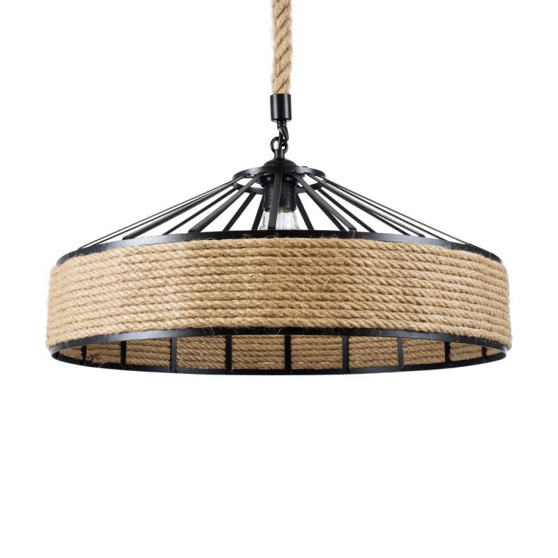 GLOBOSTAR® POLI 01147 Vintage Κρεμαστό Φωτιστικό Οροφής με Ντουί 1 x E27 AC 220-240V IP20 - Μαύρο & Μπεζ - Μ40 x Π40 x Υ32cm GLOBOSTAR® POLI 01147 Vintage Κρεμαστό Φωτιστικό Οροφής με Ντουί 1 x E27 AC 220-240V IP20 - Μαύρο & Μπεζ - Μ40 x Π40 x Υ32cm