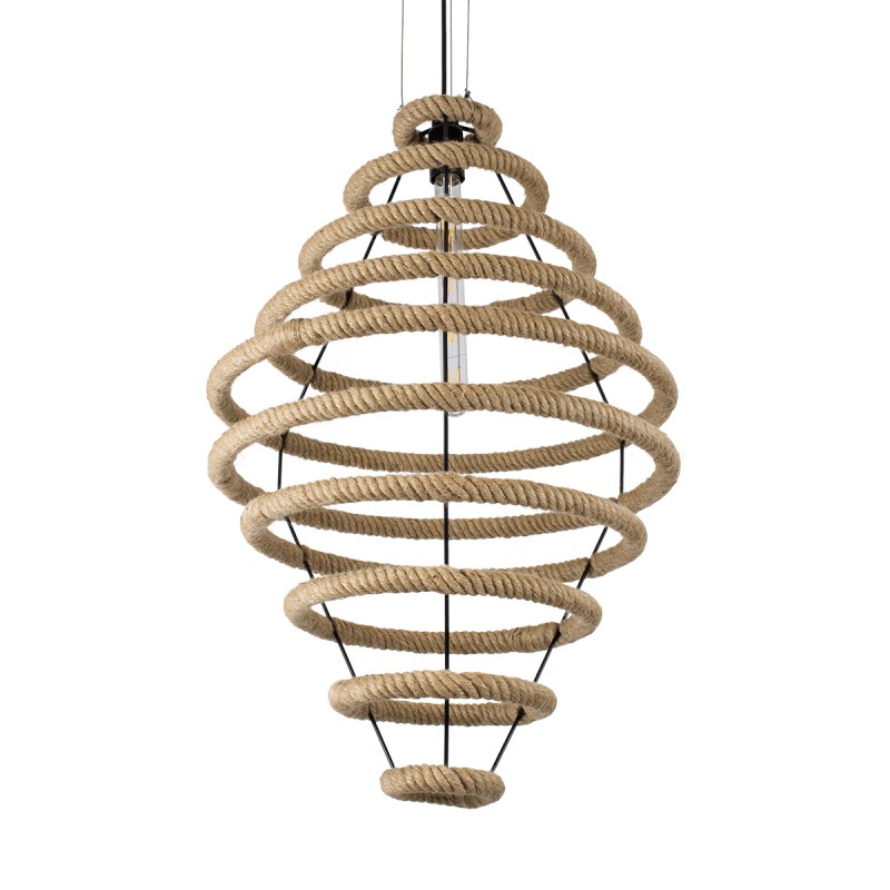 GLOBOSTAR® MELISSA 01158 Vintage Κρεμαστό Φωτιστικό Οροφής με Ντουί 1 x E27 AC 220-240V IP20 - Μαύρο & Μπεζ - Μ48 x Π48 x Υ73cm GLOBOSTAR® MELISSA 01158 Vintage Κρεμαστό Φωτιστικό Οροφής με Ντουί 1 x E27 AC 220-240V IP20 - Μαύρο & Μπεζ - Μ48 x Π48 x Υ73cm