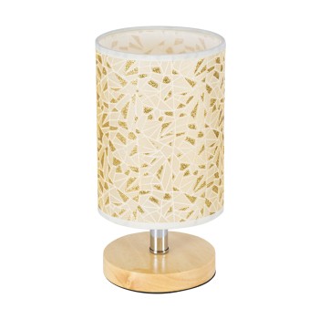 GloboStar® MOSAIC 01262 Κλασικό Επιτραπέζιο Φωτιστικό Πορτατίφ Μονόφωτο 1 x E27 IP20 Μπεζ Ξύλο με Μπεζ & Χρυσό Ύφασμα - Μ14 x Π14 x Υ26cm GloboStar® MOSAIC 01262 Κλασικό Επιτραπέζιο Φωτιστικό Πορτατίφ Μονόφωτο 1 x E27 IP20 Μπεζ Ξύλο με Μπεζ & Χρυσό Ύφασμα - Μ14 x Π14 x Υ26cm