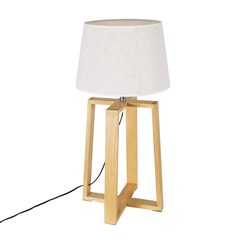 GloboStar® SQUID 01265 Μοντέρνο Επιτραπέζιο Φωτιστικό Πορτατίφ Μονόφωτο 1 x E27 IP20 Μπεζ Ξύλο με Μπεζ Ύφασμα - Μ30 x Π30 x Υ63cm GloboStar® SQUID 01265 Μοντέρνο Επιτραπέζιο Φωτιστικό Πορτατίφ Μονόφωτο 1 x E27 IP20 Μπεζ Ξύλο με Μπεζ Ύφασμα - Μ30 x Π30 x Υ63cm