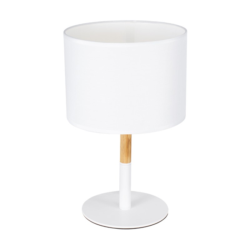 GloboStar® BRONX 01520 Μοντέρνο Επιτραπέζιο Φωτιστικό Πορτατίφ Μονόφωτο 1 x E27 IP20 Λευκό Μέταλλο, Μπεζ Ξύλο με Λευκό Ύφασμα - Μ25 x Π25 x Υ40cm GloboStar® BRONX 01520 Μοντέρνο Επιτραπέζιο Φωτιστικό Πορτατίφ Μονόφωτο 1 x E27 IP20 Λευκό Μέταλλο, Μπεζ Ξύλο με Λευκό Ύφασμα - Μ25 x Π25 x Υ40cm