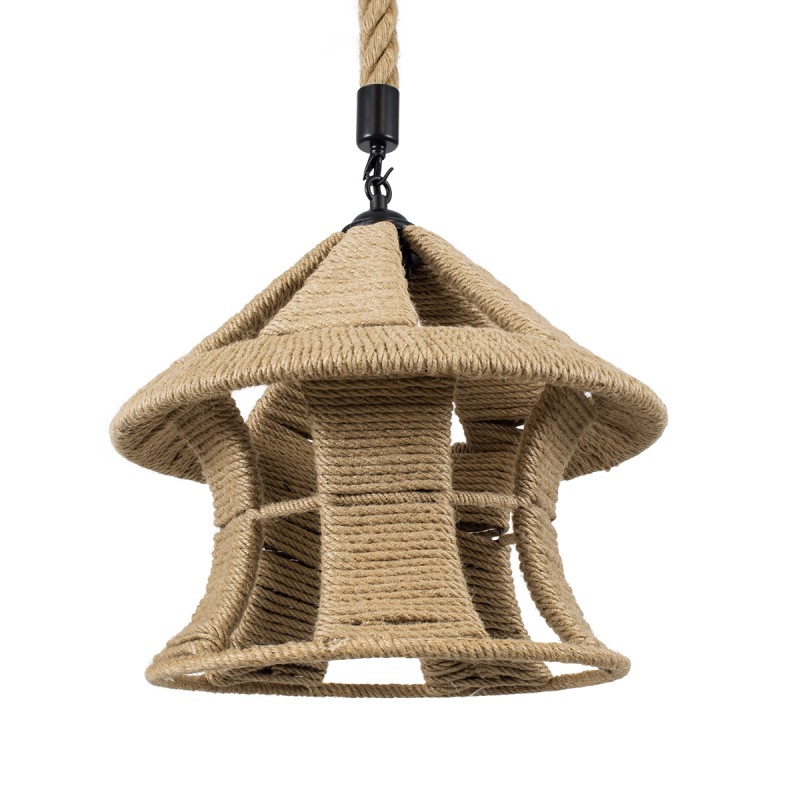 GLOBOSTAR® SOLITARIO 01606 Boho Κρεμαστό Φωτιστικό Οροφής με Ντουί 1 x E27 AC 220-240V IP20 - Μπεζ - Μ36 x Π36 x Y30cm GLOBOSTAR® SOLITARIO 01606 Boho Κρεμαστό Φωτιστικό Οροφής με Ντουί 1 x E27 AC 220-240V IP20 - Μπεζ - Μ36 x Π36 x Y30cm