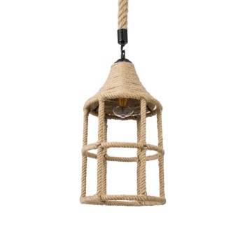 GLOBOSTAR® YUBA 01612 Boho Κρεμαστό Φωτιστικό Οροφής με Ντουί 1 x E27 AC 220-240V IP20 - Μπεζ - Μ22 x Π22 x Y40cm GLOBOSTAR® YUBA 01612 Boho Κρεμαστό Φωτιστικό Οροφής με Ντουί 1 x E27 AC 220-240V IP20 - Μπεζ - Μ22 x Π22 x Y40cm