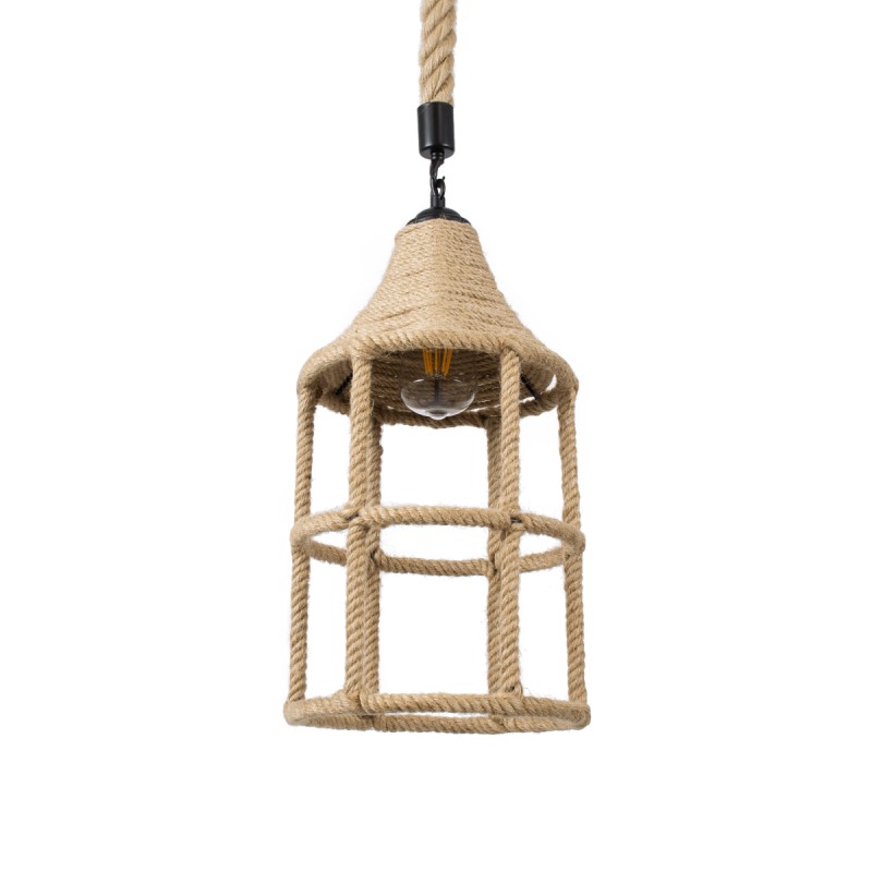 GLOBOSTAR® YUBA 01612 Boho Κρεμαστό Φωτιστικό Οροφής με Ντουί 1 x E27 AC 220-240V IP20 - Μπεζ - Μ22 x Π22 x Y40cm GLOBOSTAR® YUBA 01612 Boho Κρεμαστό Φωτιστικό Οροφής με Ντουί 1 x E27 AC 220-240V IP20 - Μπεζ - Μ22 x Π22 x Y40cm