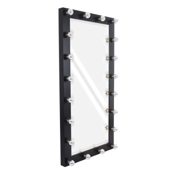 GloboStar® MAKEUP MIRROR-160x80-5 Μοντέρνος Καθρέπτης Μακιγιάζ με Πλαίσιο Φυσικού Ξύλου με Διακόπτη On/Off 20 x E27 AC220-240V - Μ80 x Π7 x Υ160cm - Μαύρος Έβενος GloboStar® MAKEUP MIRROR-160x80-5 Μοντέρνος Καθρέπτης Μακιγιάζ με Πλαίσιο Φυσικού Ξύλου με Διακόπτη On/Off 20 x E27 AC220-240V - Μ80 x Π7 x Υ160cm - Μαύρος Έβενος