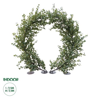 GloboStar® Artificial Garden EYCALYPTUS CINEREA ARCH 20434 Τεχνητή Διακοσμητική Αψίδα Ευκάλυπτου Μ250cm x Υ250cm