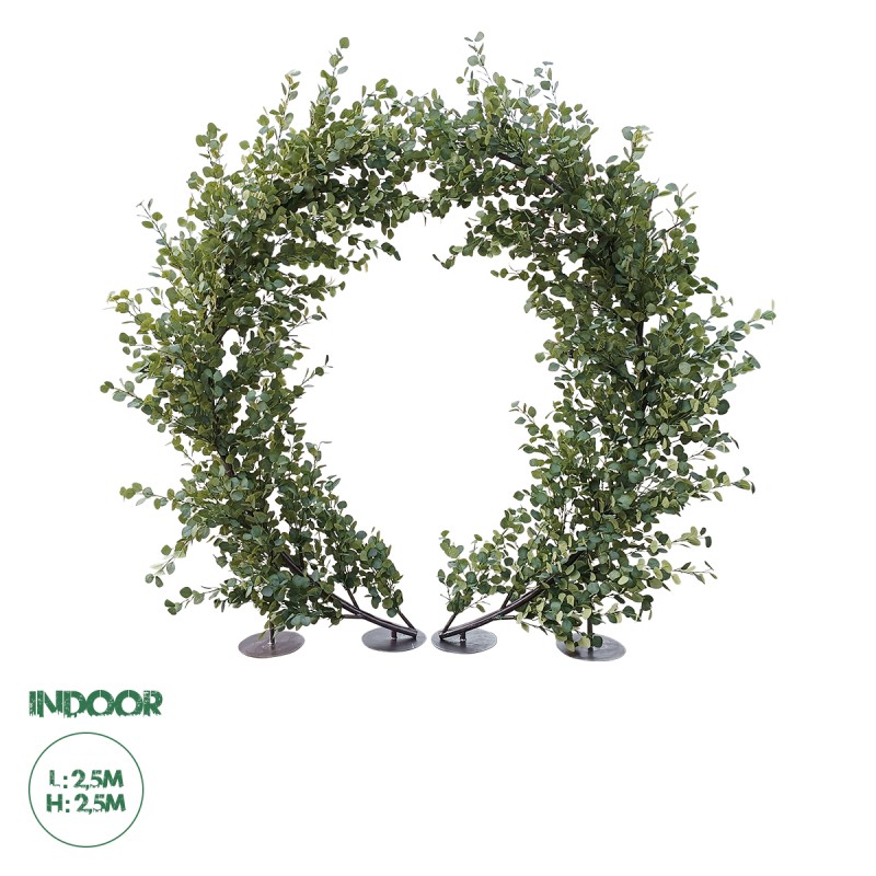 GloboStar® Artificial Garden EYCALYPTUS CINEREA ARCH 20434 Τεχνητή Διακοσμητική Αψίδα Ευκάλυπτου Μ250cm x Υ250cm