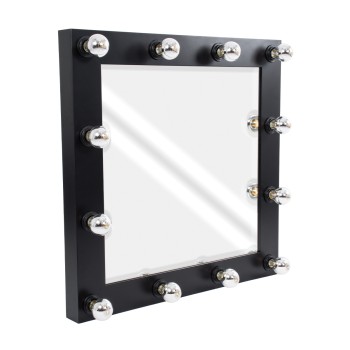 GloboStar® MAKEUP MIRROR-80x80-5 Μοντέρνος Καθρέπτης Μακιγιάζ με Πλαίσιο Φυσικού Ξύλου με Διακόπτη On/Off 12 x E27 AC220-240V - Μ80 x Π7 x Υ80cm - Μαύρος Έβενος GloboStar® MAKEUP MIRROR-80x80-5 Μοντέρνος Καθρέπτης Μακιγιάζ με Πλαίσιο Φυσικού Ξύλου με Διακόπτη On/Off 12 x E27 AC220-240V - Μ80 x Π7 x Υ80cm - Μαύρος Έβενος