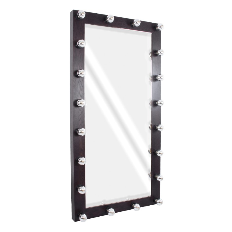 GloboStar® MAKEUP MIRROR-160x80-2 Μοντέρνος Καθρέπτης Μακιγιάζ με Πλαίσιο Φυσικού Ξύλου με Διακόπτη On/Off 20 x E27 AC220-240V - Μ80 x Π7 x Υ160cm - Καφέ Wenge GloboStar® MAKEUP MIRROR-160x80-2 Μοντέρνος Καθρέπτης Μακιγιάζ με Πλαίσιο Φυσικού Ξύλου με Διακόπτη On/Off 20 x E27 AC220-240V - Μ80 x Π7 x Υ160cm - Καφέ Wenge