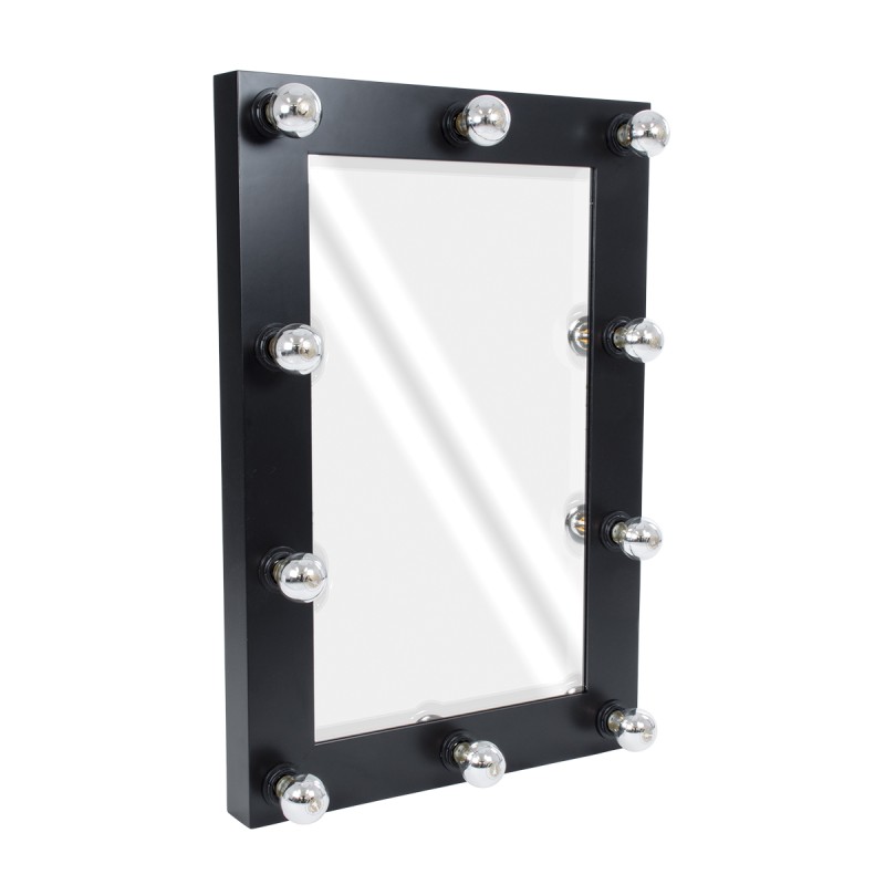 GloboStar® MAKEUP MIRROR-60x90-5 Μοντέρνος Καθρέπτης Μακιγιάζ με Πλαίσιο Φυσικού Ξύλου με Διακόπτη On/Off 10 x E27 AC220-240V - Μ60 x Π7 x Υ90cm - Μαύρος Έβενος GloboStar® MAKEUP MIRROR-60x90-5 Μοντέρνος Καθρέπτης Μακιγιάζ με Πλαίσιο Φυσικού Ξύλου με Διακόπτη On/Off 10 x E27 AC220-240V - Μ60 x Π7 x Υ90cm - Μαύρος Έβενος