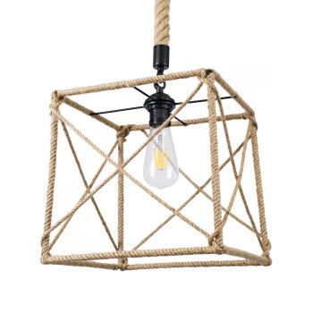 GLOBOSTAR® POLISHED 01616 Vintage Κρεμαστό Φωτιστικό Οροφής με Ντουί 1 x E27 AC 220-240V IP20 - Μαύρο & Μπεζ - Μ30 x Π30 x Υ30cm GLOBOSTAR® POLISHED 01616 Vintage Κρεμαστό Φωτιστικό Οροφής με Ντουί 1 x E27 AC 220-240V IP20 - Μαύρο & Μπεζ - Μ30 x Π30 x Υ30cm