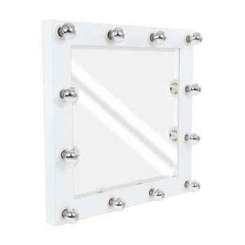 GloboStar® MAKEUP MIRROR-80x80-4 Μοντέρνος Καθρέπτης Μακιγιάζ με Πλαίσιο Φυσικού Ξύλου με Διακόπτη On/Off 12 x E27 AC220-240V - Μ80 x Π7 x Υ80cm - Λευκή Λάκα GloboStar® MAKEUP MIRROR-80x80-4 Μοντέρνος Καθρέπτης Μακιγιάζ με Πλαίσιο Φυσικού Ξύλου με Διακόπτη On/Off 12 x E27 AC220-240V - Μ80 x Π7 x Υ80cm - Λευκή Λάκα