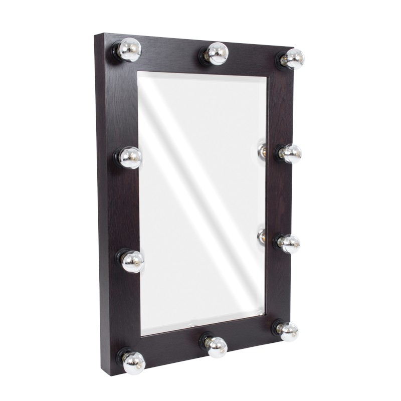 GloboStar® MAKEUP MIRROR-60x90-2 Μοντέρνος Καθρέπτης Μακιγιάζ με Πλαίσιο Φυσικού Ξύλου με Διακόπτη On/Off 10 x E27 AC220-240V - Μ60 x Π7 x Υ90cm - Καφέ Wenge GloboStar® MAKEUP MIRROR-60x90-2 Μοντέρνος Καθρέπτης Μακιγιάζ με Πλαίσιο Φυσικού Ξύλου με Διακόπτη On/Off 10 x E27 AC220-240V - Μ60 x Π7 x Υ90cm - Καφέ Wenge