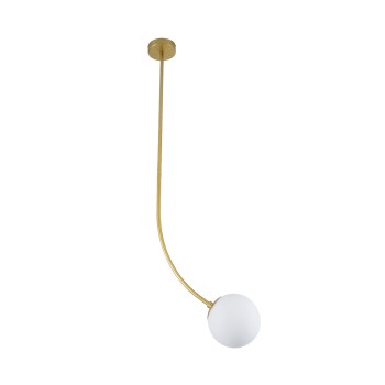 GLOBOSTAR® DRIZZLE 00922 Μοντέρνο Φωτιστικό Οροφής με Ντουί 1 x E27 AC 220-240V IP20 - Λευκό & Χρυσό - Μ15 x Π15 x Υ70cm GLOBOSTAR® DRIZZLE 00922 Μοντέρνο Φωτιστικό Οροφής με Ντουί 1 x E27 AC 220-240V IP20 - Λευκό & Χρυσό - Μ15 x Π15 x Υ70cm