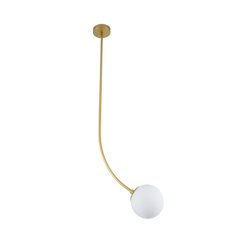 GLOBOSTAR® DRIZZLE 00922 Μοντέρνο Φωτιστικό Οροφής με Ντουί 1 x E27 AC 220-240V IP20 - Λευκό & Χρυσό - Μ15 x Π15 x Υ70cm GLOBOSTAR® DRIZZLE 00922 Μοντέρνο Φωτιστικό Οροφής με Ντουί 1 x E27 AC 220-240V IP20 - Λευκό & Χρυσό - Μ15 x Π15 x Υ70cm