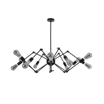 GLOBOSTAR® SPIDER 01012 Vintage Φωτιστικό Οροφής με Ντουί 12 x E27 AC 220-240V IP20 - Μαύρο - Μ100 x Π100 x Υ40cm GLOBOSTAR® SPIDER 01012 Vintage Φωτιστικό Οροφής με Ντουί 12 x E27 AC 220-240V IP20 - Μαύρο - Μ100 x Π100 x Υ40cm
