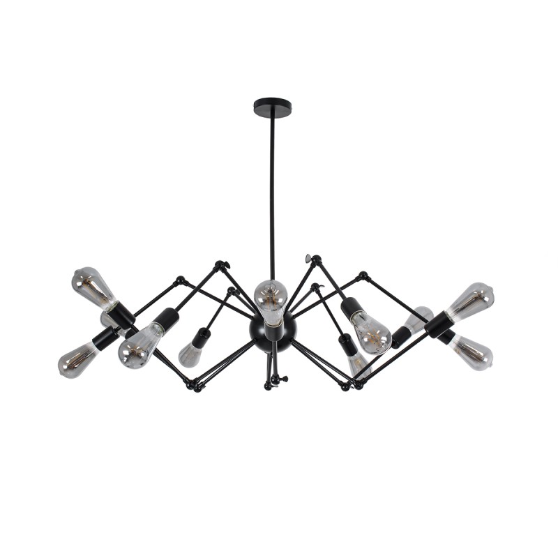GLOBOSTAR® SPIDER 01012 Vintage Φωτιστικό Οροφής με Ντουί 12 x E27 AC 220-240V IP20 - Μαύρο - Μ100 x Π100 x Υ40cm GLOBOSTAR® SPIDER 01012 Vintage Φωτιστικό Οροφής με Ντουί 12 x E27 AC 220-240V IP20 - Μαύρο - Μ100 x Π100 x Υ40cm