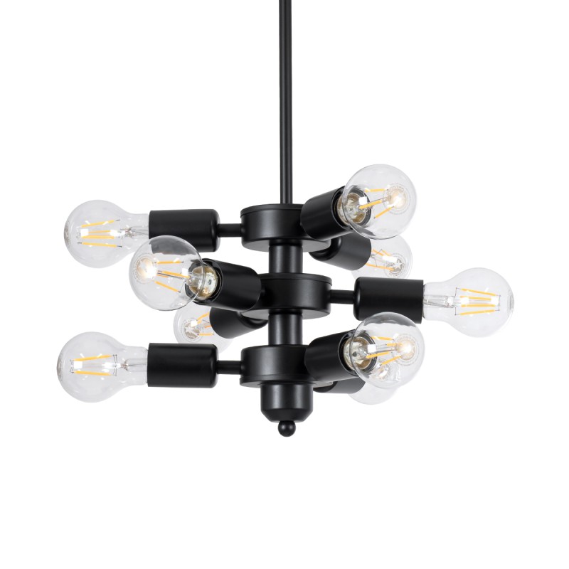GLOBOSTAR® DELIR 01035 Μοντέρνο Φωτιστικό Οροφής με Ντουί 9 x E27 AC 220-240V IP20 - Μαύρο - Μ24 x Π24 x Υ23cm GLOBOSTAR® DELIR 01035 Μοντέρνο Φωτιστικό Οροφής με Ντουί 9 x E27 AC 220-240V IP20 - Μαύρο - Μ24 x Π24 x Υ23cm