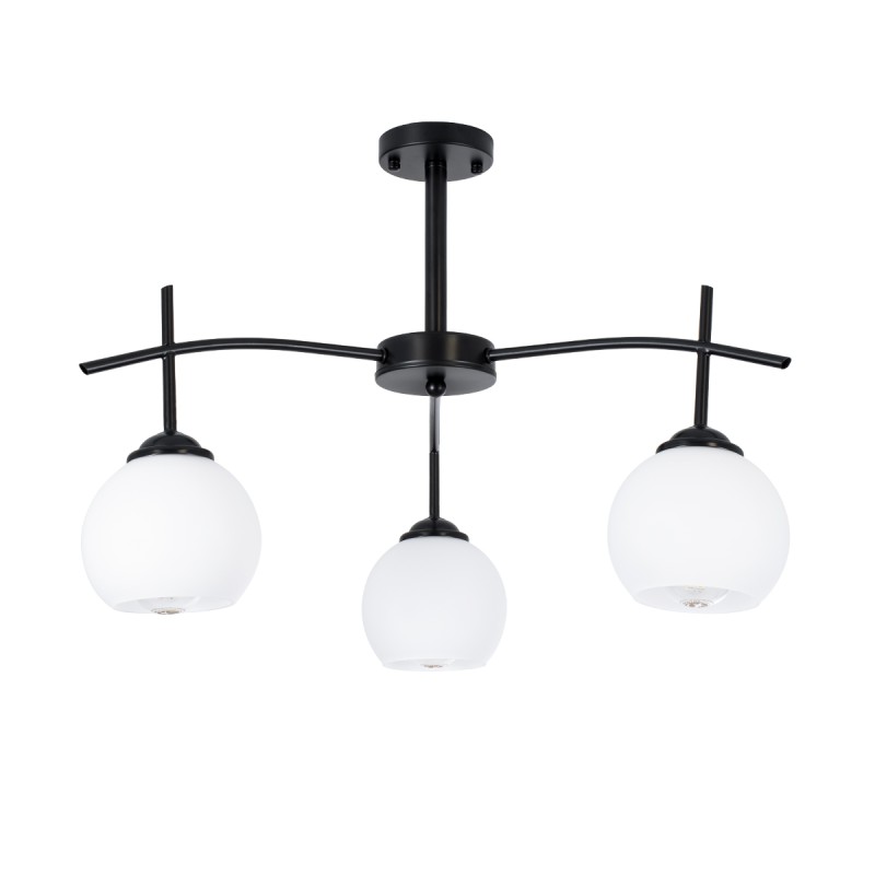 GLOBOSTAR® LUNA 01087 Μοντέρνο Φωτιστικό Οροφής με Ντουί 3 x E27 AC 220-240V IP20 - Λευκό & Μαύρο - Μ45 x Π45 x Υ40cm GLOBOSTAR® LUNA 01087 Μοντέρνο Φωτιστικό Οροφής με Ντουί 3 x E27 AC 220-240V IP20 - Λευκό & Μαύρο - Μ45 x Π45 x Υ40cm