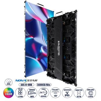GLOBOSTAR® LUMOWALL 41003 Κυρτή Οθόνη Video Wall P3.91 Καμπίνα 50x100cm LED 360W 3840Hz 32768 Dots ≥5600cd/㎡ Nits AC 220-240V Εξωτερικού Χώρου IP65 Full Color S1/16 14Bits - Κάρτα NovaStar A8S-N+HUB - Curved -10/+15 Angle - Προστατευτικά Γωνιών - Nationst GLOBOSTAR® LUMOWALL 41003 Κυρτή Οθόνη Video Wall P3.91 Καμπίνα 50x100cm LED 360W 3840Hz 32768 Dots ≥5600cd/㎡ Nits AC 220-240V Εξωτερικού Χώρου IP65 Full Color S1/16 14Bits - Κάρτα NovaStar A8S-N+HUB - Curved -10/+15 Angle - Προστατευτικά Γωνιών - Nationst