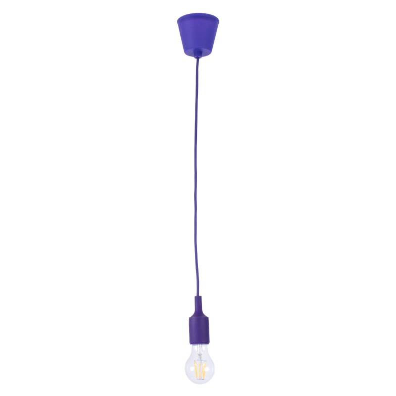 GLOBOSTAR® CABLITO 61560 Μοντέρνο Κρεμαστό Φωτιστικό Οροφής με Ντουί 1 x E27 AC 220-240V IP20 - Μωβ - Μ4 x Π4 x Υ110cm