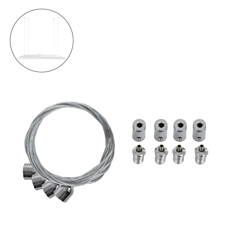 GLOBOSTAR® SUSPENSION 60219 Σύστημα Κρέμασης με 4 Ρυθμιζόμενες Ντίζες & Εξαρτήματα Ειδικό για Πάνελ 60x60cm & 120x30cm - Μ1 x Π1 x Υ80cm GLOBOSTAR® SUSPENSION 60219 Σύστημα Κρέμασης με 4 Ρυθμιζόμενες Ντίζες & Εξαρτήματα Ειδικό για Πάνελ 60x60cm & 120x30cm - Μ1 x Π1 x Υ80cm