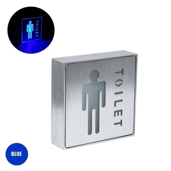 GloboStar® SENSATI 75654 Φωτιστικό Τοίχου Ένδειξης TOILET MAN LED 1W AC 220-240V IP20 - Σώμα Αλουμινίου - Μ11 x Π11 x Υ3cm - Μπλε GloboStar® SENSATI 75654 Φωτιστικό Τοίχου Ένδειξης TOILET MAN LED 1W AC 220-240V IP20 - Σώμα Αλουμινίου - Μ11 x Π11 x Υ3cm - Μπλε