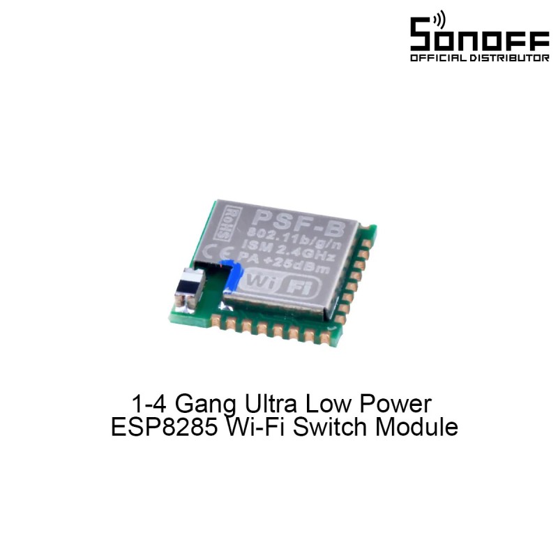 GloboStar® 80110 SONOFF PSF-B-1C ESP8285 Wi-Fi 2.4GHz Switch Module 1 Way GloboStar® 80110 SONOFF PSF-B-1C ESP8285 Wi-Fi 2.4GHz Switch Module 1 Way