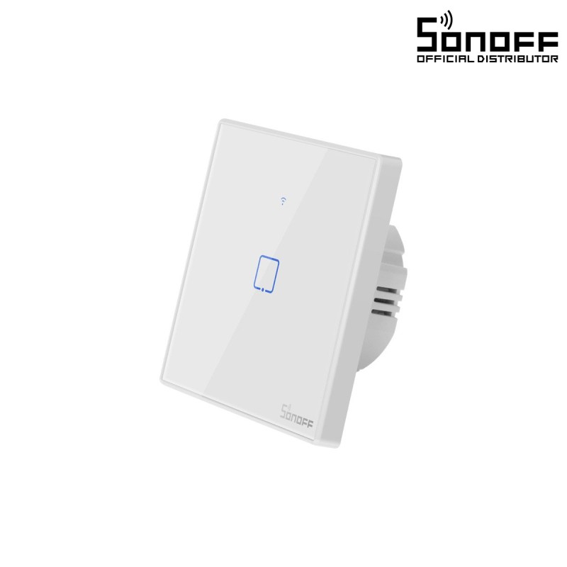GloboStar® 80130  SONOFF T2EU1C-RF - 433MHz Wireless Smart Wall Touch Button Switch AC 100-240V Max 2A (2A/Way) 1 Way - RF Series GloboStar® 80130  SONOFF T2EU1C-RF - 433MHz Wireless Smart Wall Touch Button Switch AC 100-240V Max 2A (2A/Way) 1 Way - RF Series